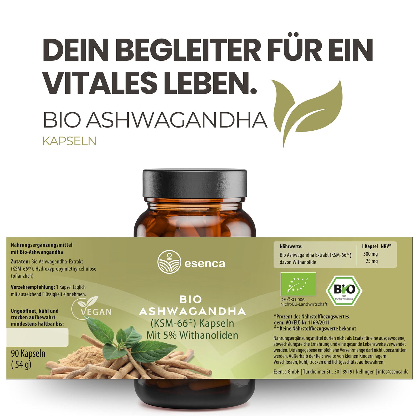 Bio Ashwagandha Kapseln KSM-66