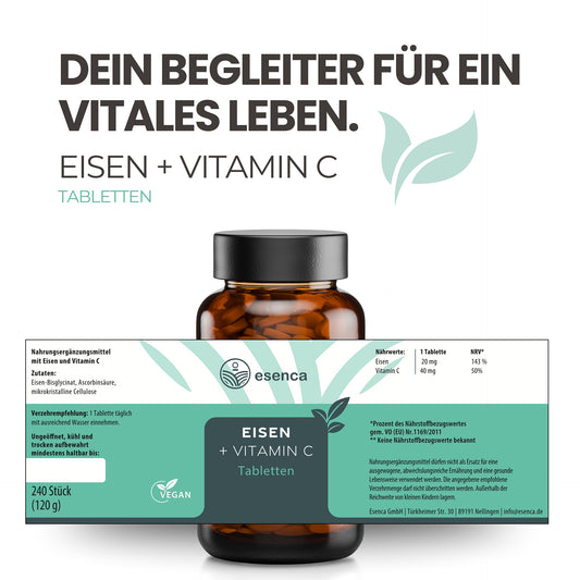 Eisen + Vitamin C Tabletten