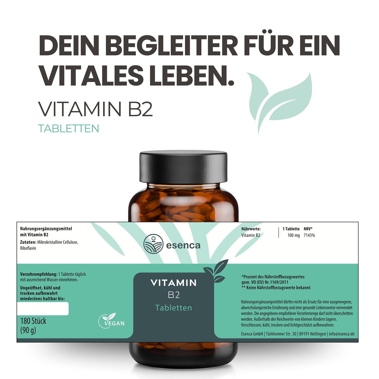 Vitamin B2 Tabletten (Riboflavin)